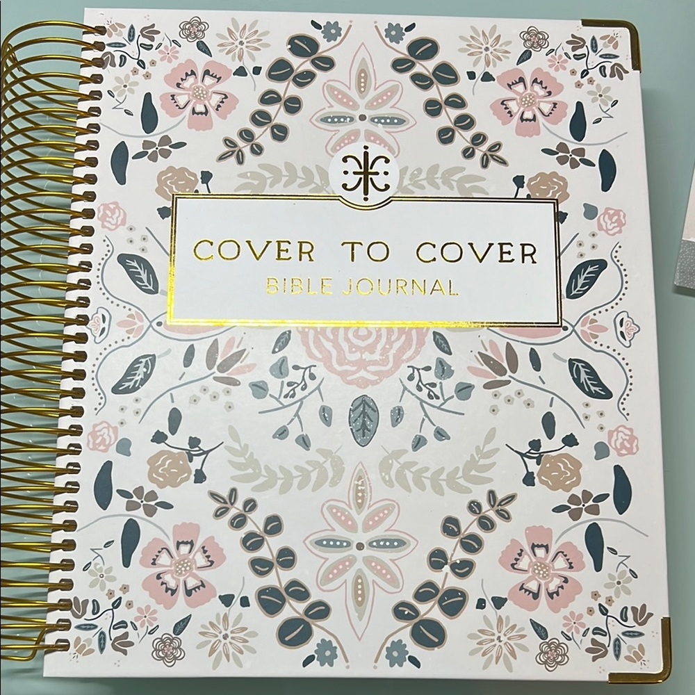 Floral Bible Journal with Gold Accents